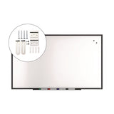 TRU RED™ Magnetic Steel Dry Erase Board, 36" x 60", White Surface, Black Aluminum Frame (TUDTR61182) Each