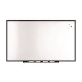TRU RED™ Magnetic Steel Dry Erase Board, 36" x 60", White Surface, Black Aluminum Frame (TUDTR61182) Each