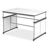 Luxor MBS Classroom Science Lab Makerspace Table, Rectangular, 60.25 x 39.25 x 38, White Top, Gray Base/Legs (LXCDTTB001) Each