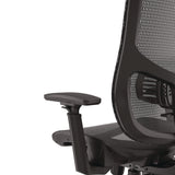 Alera® Hollins Ergonomic Mesh Swivel Task Chair, Supports Up to 275 lb, 18.57 to 22.54 Seat Height, Black Seat/Back, Black Base (ALEHL42BME18) Each