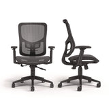 Alera® Hollins Ergonomic Mesh Swivel Task Chair, Supports Up to 275 lb, 18.57 to 22.54 Seat Height, Black Seat/Back, Black Base (ALEHL42BME18) Each