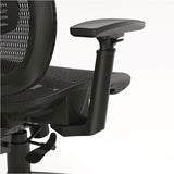 Alera® Hollins Ergonomic Mesh Swivel Task Chair, Supports Up to 275 lb, 18.57 to 22.54 Seat Height, Black Seat/Back, Black Base (ALEHL42BME18) Each