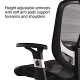 Alera® Minerva Ergonomic Mesh Swivel Task Chair, Supports Up to 275 lb, 17.24 to 20.98 Seat Height, Gray Seat, Gray Back, Black Base (ALEMV41BME48) Each