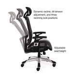 Alera® Minerva Ergonomic Mesh Swivel Task Chair, Supports Up to 275 lb, 17.24 to 20.98 Seat Height, Gray Seat, Gray Back, Black Base (ALEMV41BME48) Each