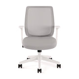 Alera® Wessex Ergonomic Fabric Mesh Swivel Task Chair, Supports Up to 275 lb, 17.09 to 20.83 Seat Height, Gray Seat/Back, White Base (ALEWX42BME47) Each
