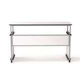 Luxor Modular Teacher's Desk, 60.25 x 21 x 32 to 38, White (LXCDTTB002) Each