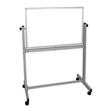 Luxor Mobile Magnetic Whiteboard, 36" x 24", White Surface, Silver Aluminum Frame (LXCMB3624WW) Each
