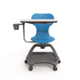 Luxor Classroom Series All-In-One Student Desk and Chair, Supports Up to 330 lb, 19" Seat Height, Blue Seat/Back, Gray Base (LXOSTDENTMTACHR) Each