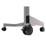 Luxor Sit Stand Student Desk with Crank Handle, 27.5 x 19.5 x 26.25 to 42, White/Gray (LXCSTUDENTC) Each