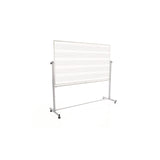 Luxor Mobile Music Staff Whiteboard, Dual-Sided Music Notation, 72" x 48", White Surface, Silver Aluminum Frame (LXCMB7248MM) Each