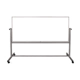 Luxor Mobile Magnetic Whiteboard, 96" x 40", White Surface, Silver Aluminum Frame (LXCMB9640WW) Each