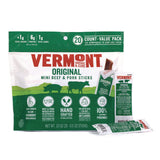 Vermont Smoke and Cure® Original Flavor Mini Snack Sticks, Beef, 0.5 oz Individually Wrapped, 20/Carton (GRR22002353) Case of 20
