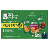 Gerber® Organic 2nd Foods Baby Food Pouches, Assorted Flavors, 3.5 oz Pouch, 12/Carton (GRR22002367) Case of 12