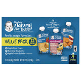 Gerber Natural Baby Food Pouches for Toddler 12+ Months, Assorted Flavors, 3.5 oz Pouch, 12/Carton (GRR22002368) Case of 12