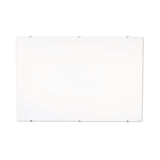 Luxor Magnetic Wall-Mounted Glass Board, 48" x 36", White Surface, Silver Aluminum Frame (LXCWGB4836M) Each