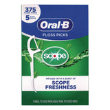 Oral-B® Burst of Scope Floss Picks, Fresh Mint, 75 Picks/Bag, 5 Bags/Carton (GRR22002395) Case of 375