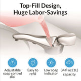 Bobrick SureFlo Top-Fill Automatic Bulk Foam Soap Dispenser, 2.75 x 6.75 x 3, Polished Chrome (BOB824) Each