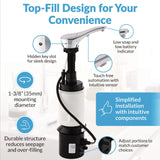 Bobrick SureFlo Top-Fill Automatic Bulk Foam Soap Dispenser, 2.75 x 6.75 x 3, Polished Chrome (BOB824) Each