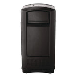 Rubbermaid® Commercial Plaza Jr. Container, 35 gal, Plastic, Black (RCP9P90BLA) Each