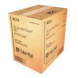 Fabri-Kal® Kal-Clear PET Cold Drink Cups, 32 oz, Plastic, Clear, 25/Sleeve, 12 Sleeves/Carton (FABKC32) Case of 300