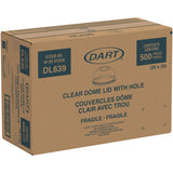 Dart® Plastic Dome Lid, Fits 32 oz Cold Cups, Clear, 25/Sleeve, 20 Sleeves/Carton (SCCDL639) Case of 500