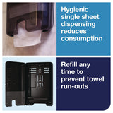 Tork® Xpress Multifold Hand Towel Dispenser H2, 11.9 x 4 x 17.5, Black (TRK553028) Each