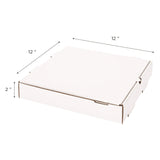 Karat® Corrugated Paper Boxes, 12 x 12 x 1.97, White/Kraft, 50/Carton (KRTFPPBF12W) 1 BD