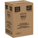 SOLO® Portion Containers, 2.5 oz, Translucent, 2,500/Carton (SCCP250N) Case of 2500