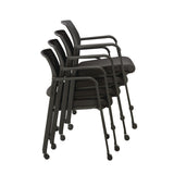 Alera® Elgar Fabric Guest Chair, 24.41 x 22.64 x 31.73, Black Seat, Black Back, Black Base (ALEER4317) Each