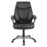 Alera® Fulford Bonded Leather High-Back Manager's Chair, Supports Up to 275 lb, 18.62 to 22.56 Seat Height, Black Seat/Back/Base (ALEFD41B19) Each