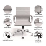 Alera® Siskin Fabric Managers Chair, Supports Up to 275 lb, 16.93 to 20.67 Seat Height, Gray Seat, Gray Back, Chrome Base (ALESK4244) Each