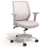 Alera® Wessex Ergonomic Fabric Mesh Swivel Task Chair, Supports Up to 275 lb, 17.09 to 20.83 Seat Height, Gray Seat/Back, White Base (ALEWX42BME47) Each