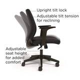 Alera® Wessex Ergonomic Fabric Task Chair, Supports Up to 275 lb, 17.13 to 20.83 Seat Height, Black Seat/Back, Black Base (ALEWX4217) Each