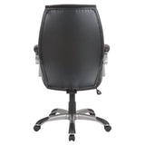 Alera® Fulford Bonded Leather High-Back Manager's Chair, Supports Up to 275 lb, 18.62 to 22.56 Seat Height, Black Seat/Back/Base (ALEFD41B19) Each