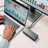 Verbatim® USB-C Pro Docking Station 15-in-1 256GB Vi3000 SSD, Audio/DisplayPort/HDMI/Micro SD/RJ45/SD/USB-A/USB-C, Gray (VER32174) Each