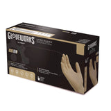 GloveWorks® by AMMEX® Extra Thick Latex Disposable Gloves, Powder-Free, Small, 6 mil Thick, 9.5" Long, Ivory, 100/Box, 10 Boxes/Carton (AXCILHD42100) Case of 1000