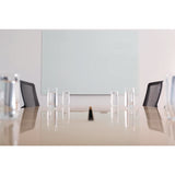 Luxor Magnetic Wall-Mounted Glass Board, 48" x 36", White Surface, Silver Aluminum Frame (LXCWGB4836M) Each