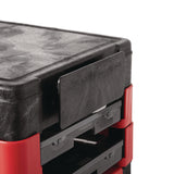 Rubbermaid Locking Trades Cart, 330-lb Capacity, Two-Shelf, 19.25w x 38d x 33.38h, Black (RCP6180-88BLA) Each