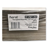 Karat® Corrugated Paper Boxes, 12 x 12 x 1.97, White/Kraft, 50/Carton (KRTFPPBF12W) 1 BD