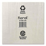 Karat® Corrugated Paper Boxes, 12 x 12 x 1.97, White/Kraft, 50/Carton (KRTFPPBF12W) 1 BD