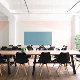 Ghent Aria Low-Profile Frameless Magnetic Glassboard, 96" x 48", Denim Blue Surface (GHEARIASM48DM) Each