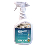 ECOS® PRO Stainless Steel Cleaner and Polish, Free and Clear Scent, 32 oz Spray Bottle, 6/Carton (EOPPL93306CT) Case of 6