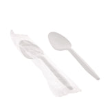 Pactiv Evergreen Fieldware Cutlery, Individually Wrapped, Mediumweight Spoon, Plastic, White, 1,000/Carton (PCTFKSWCH) Case of 1000
