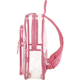 Eastsport® Clear with Color Trim Backpack, 11.5" x 5" x 16.5", Clear/Pink (EST190991EDPLM) Each