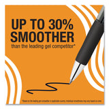 BIC® Gel-ocity Pro Quick Dry Gel Pen, Retractable, Medium 0.7 mm, Black Ink, Black/Clear Barrel, 12/Pack (BICRPGL11BLK) Pack of 12