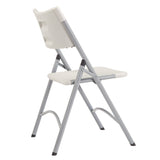 NPS® 600 Series Heavy Duty Plastic Folding Chair, Supports Up to 500 lb, 18" Seat Height, Gray Seat/Back/Base, 4/Pack (NPS602) Each