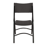 NPS® 600 Series Heavy Duty Plastic Folding Chair, Supports Up to 500 lb, 18" Seat Height, Black Seat/Back/Base, 4/Pack (NPS610) Each