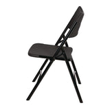 NPS® 600 Series Heavy Duty Plastic Folding Chair, Supports Up to 500 lb, 18" Seat Height, Black Seat/Back/Base, 4/Pack (NPS610) Each