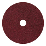Americo® Black Diamond 400 Heavy-Duty Cleaning Pad, 20" Diameter, 400 Grit, Black/Red, 2/Carton (AM7442120) Case of 2