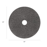 Americo® Black Diamond 800 Deep Cleaning Pad, 20" Diameter, 800 Grit, Black/Gray, 2/Carton (AM7442220) Case of 2